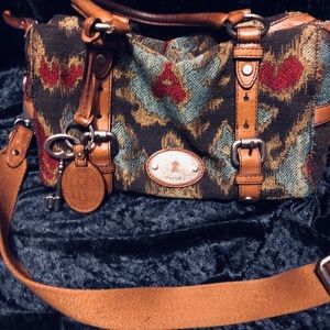 Fossil Maddox Carpet bag multicolored tapestry